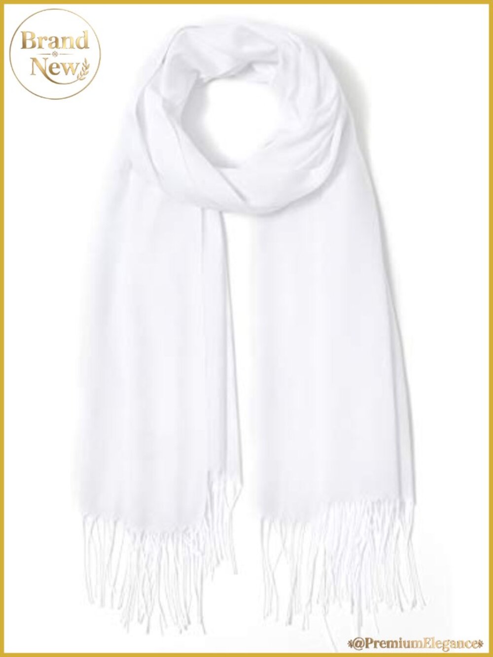 Large Pashmina Shawl Wrap Fringed Evening Wedding Scarf Women